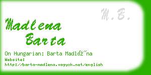 madlena barta business card